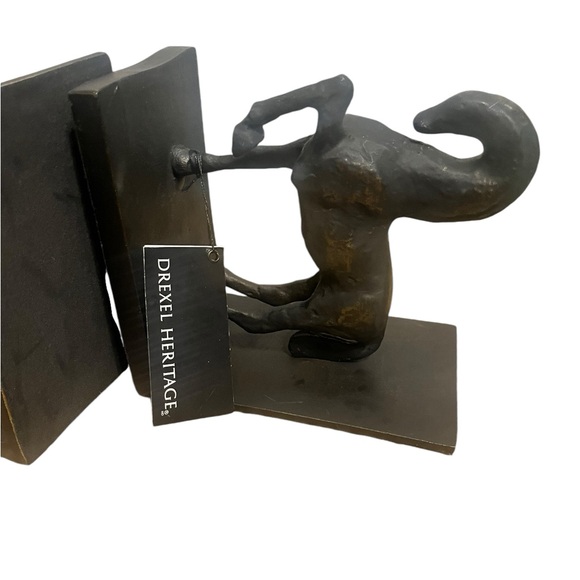 Drexel Heritage Horse Bookends, Industrial Farmhouse Decor, Rustic Bronze Set(2) - Picture 11 of 16